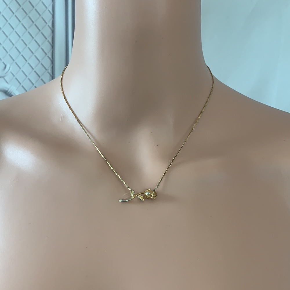 Napier Long Stemmed Rose Necklace